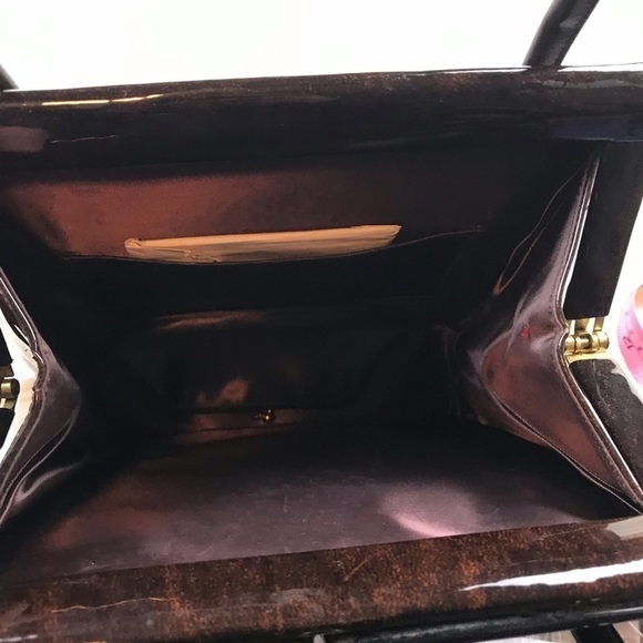 Vintage Lennox tortoiseshell patent leather bag - Picture 5 of 8